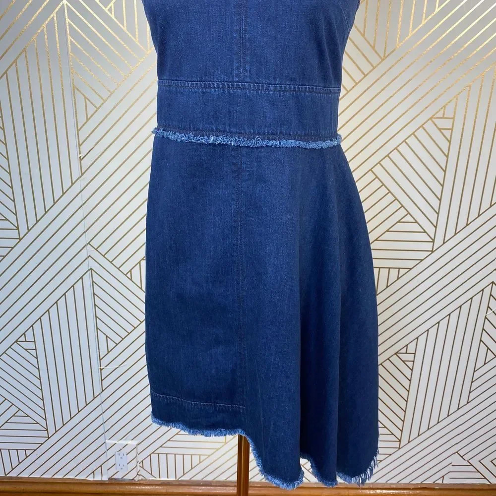 N/Nicholas‎ Denim Flare Side Sleeveless Dress Blue - Picture 5 of 12